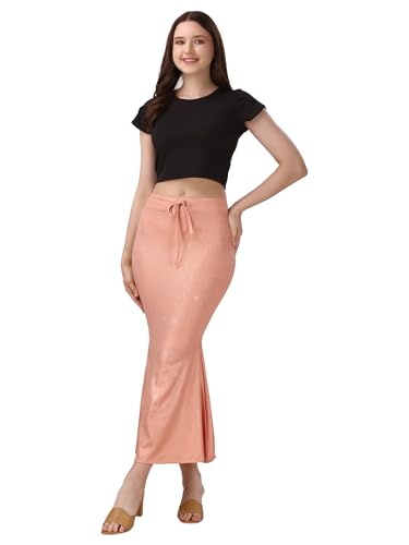 Image of Mehrang Shimmer Lycra Saree Shapewear Petticoat for Women, Cotton Blended,Petticoat,Skirts for Women,Shape Wear Dress for Saree