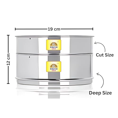 Image of Rakesh Gold Stainless Steel Stackable Separator Bowls (Pan Style Cookers, 5.5 L to 6.5 L PAN (Cookers))