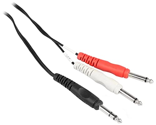 Cable Rockville 1/4" TRS a Dual 1/4" TS 3 m miniatura 2