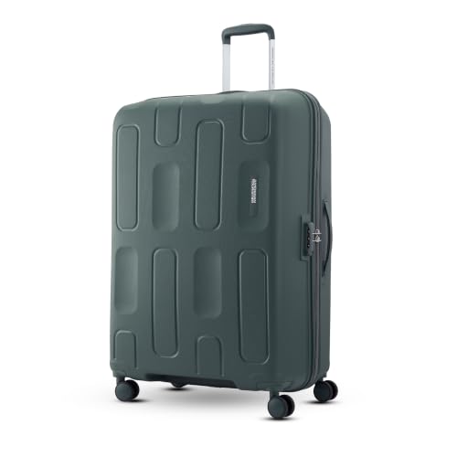 Image of American Tourister Ivy 2.0 | Large Size Check-in Trolley Bag (79 cm) | 360 8 Wheel Travel Luggage | Hard Case Polypropylene (PP) Suitcase | Combination Lock | Dark Forest