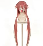 ydound Cosplay Wig 36'' 90cm Long Pink Yuno Gasai Wig The Future Diary Mirai Nikki Yuno Heat Resistant Hair Cosplay Costume Wigs + Wig Cap for Coser