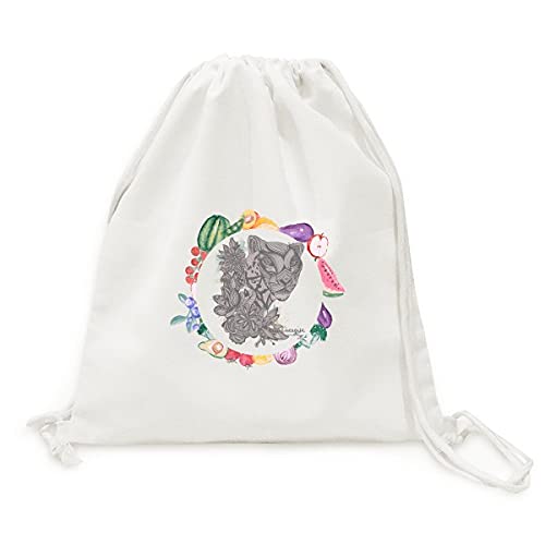 Sac en tissu pliable léopard pour le marché bio de fruits et légumes