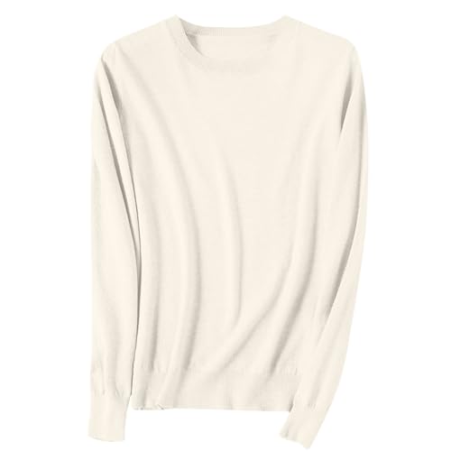 Image of Sweaters for Women Fall Long Sleeve Lightweight Crewneck Knit Tops Casual Soft Pullover Sweater Base Layer Shirts