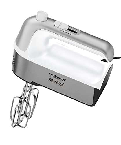 SYTECH Batidora Eléctrica de Mano 250W con 5 Velocidades + Turbo, Cable de 1 Metro, 2 Varillas para...