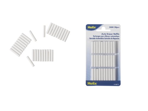 Helix Automatic Eraser Refills, Pack of 30 (19071)