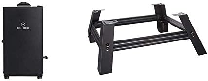 Masterbuilt MB20071117 Digital Electric Smoker, 30", Black & MB20101114 Universal Leg Extension Kit, Black