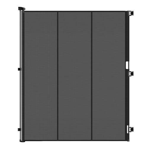 Reinforced 72 Extra Tall Cat Gate for Doorway Jump-Resistant & Prevent Crawling Underneath Safety Retractable Baby Gates Fits 0-55 Width Indoor Retractable Dog Gate Barrier Screen & Fence