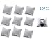 P2P@zita 10-pieces Velvet Small Bracelet /Watch Pillow Jewelry Displays (Black) (Gray)