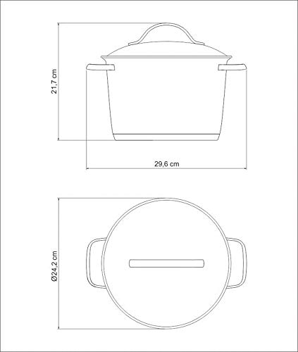 Caldeirão com Fundo Triplo Tramontina Inox 22Cm, ALLEGRA