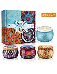 Product Image of the Candle Gift Set, Gift for Women Aromatherapy Soy Candle Bohemian Eid Gift 4.4 oz...