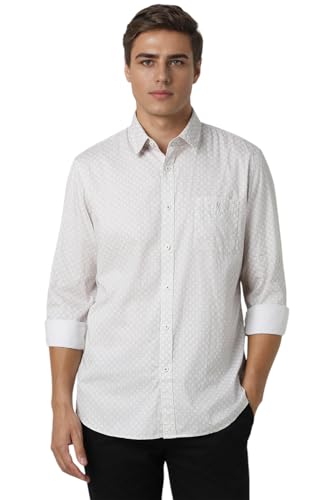 Image of Van Heusen Casual Printed Shirt for Men| Premium Cotton| Full Sleeves| Slim Fit |Breathable Fabric