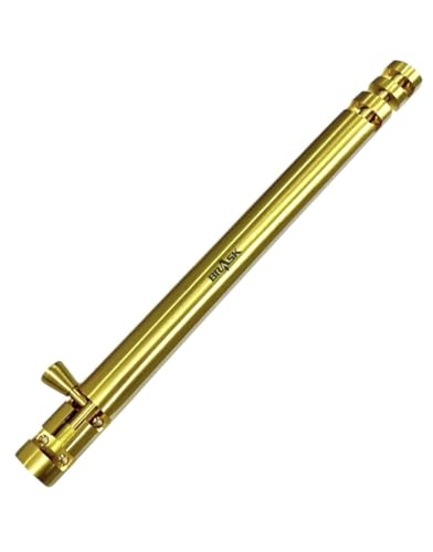 Image of inchBRASK inch Brass Tower Bolt Xylo Heavy - Golden Satin Finish with Screws | Door Latch - Chitkani for Doors & Windows | Xylo Heavy Tower Bolts | Kundi /Chitakni /Latch /Chitkini (12 Inches, 2, Piece)