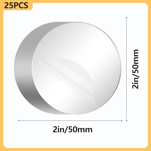 Image of 25Pcs Double Sided Mounting Pads Clear Sticky Pads Heavy Duty Adhesive Tape for DIY Reusable Sticky Pads for Home Decor and Crafts