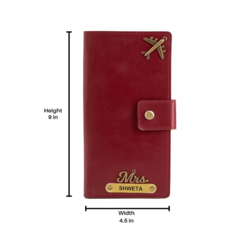 Image of ncgifts - Elegant Passport Holder for Family 4 with Boarding Pass | Passport Boarding Pass Currency Card Slot & Coin Holder for Men & Women | Corporate Office Gift Employee Colleagues