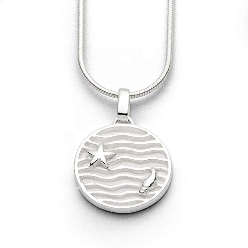Preisvergleich Produktbild DUR Schmuck Damen Anhänger Strandwellen Silber 925 / - (P3366)