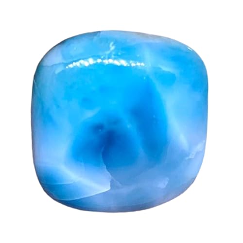 Larimar naturel cabochon 24x23x6mm gemme rectangle pour fabrication bague et pendentif