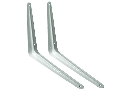 Supports d'étagère équerres de fixation blanches 200x250 pour rangement garage maison