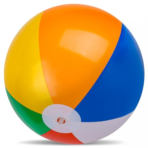 AMOR PRESENT Giant Inflatable Beach Balls, Inflatable Pool Balls for Swimming Parties, Outdoor Fun, Beach Party and Games (42 Inches Before Inflated, 30 Inches After Inflated)