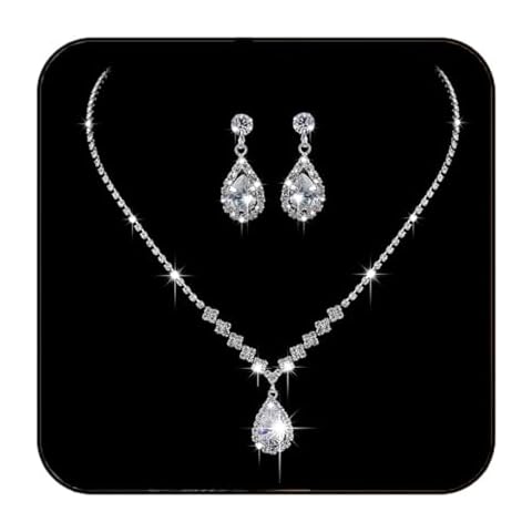 JAKAWIN Silver Bridal Jewelry Set Cover