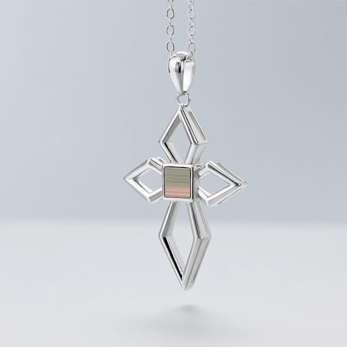 Gem Stone King Keren Hanan 925 Sterling Silver Cross Pendant Necklace with Jerusalem Nano Bible New Testament and 18 Inch Silver Chain4