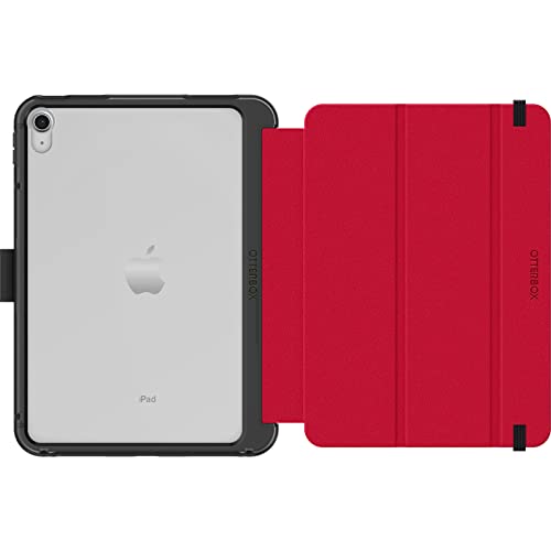 Image of OtterBox Symmetry Folio Series case for iPad 10th Gen (ONLY) - Ruby Sky (Red), Ultra-Sleek Design, Multiple Viewing Positions, Magnetic Sleep /Wake Cover (Non-Retail Packaging)