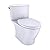 TOTO® Nexus® 1G® Two-Piece Elongated 1.0 GPF Universal Height Toilet with CEFIONTECT® and SS124 SoftClose Seat, WASHLET®+ Ready, Cotton White - MS442124CUFG#01