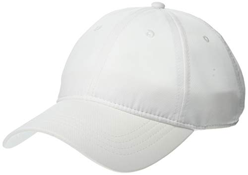 Lacoste Mens Sport Taffeta Cap Baseball Cap, White, One Size