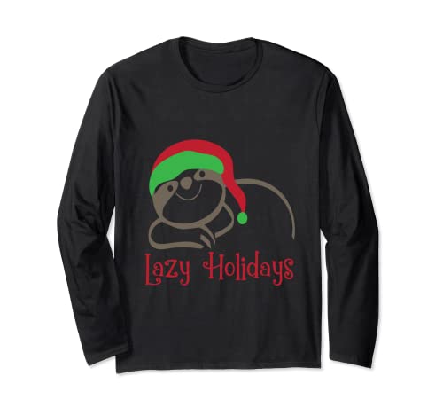 Sloth Lazy Days Beso Pasar el rato Navidad Fiesta de animales Manga Larga