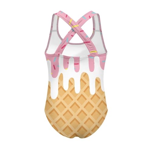 Girls One Piece Swimsuit Cross Back Straps Bathing Suit Sleeveless Beach Swimwear with UPF 50 + Sun Protection2