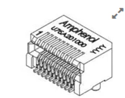 AVLIS-CO UE76-A20-5000T Connector Receptacle 20 Position SFP+ Solder Surface Mount, Right Angle :RoHS, Cut Tape