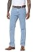 MZNBURAM Men's Stretch Regular Fit Straight-Leg Jeans - Cowboy Cotton Fashion Comfort Flex Waist Denim Pants (34, Light Stonewash)