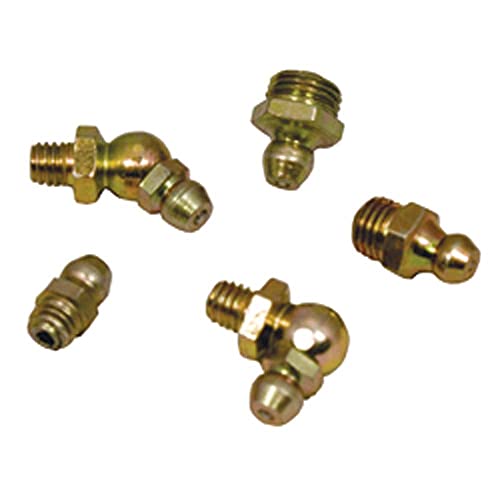 Image of Stens 415-248 Metric Grease Fitting Kit 100 pieces Includes, 20 of M10 x 1 Straight, 20 of M6 x 1 45 Elbow, 20 of M6 x 1 90 Elbow, 20 of M6 x 1 Straight, 20 of M8 x 1 Straight