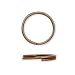 100 Plated Steel 8mm Round Double Loop Split Ring Jewelry Findings (Antique Copper)