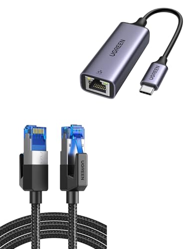 Cable Ethernet Cat 8 UGREEN 15FT con Adaptador USB C miniatura 1
