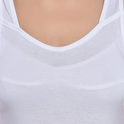 Image of Aimly Women's Regular Fit Sleeveless Cotton Camisole Slip Spaghetti | Combo Pack of 3