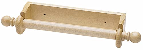 KC BLUE KitchenCraft - Porte-Rouleau Mural pour Papier Essuie-Tout de 25 cm, Bois de Hêtre, 29 cm