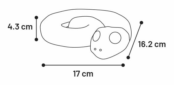 Flamingo Sneaky Snake – Snackspielzeug für Hunde – Bordeaux – 17 × 16,2 × 4,3 cm – Aus TPR mit Squeaker – Befüllbar für interaktives Spiel