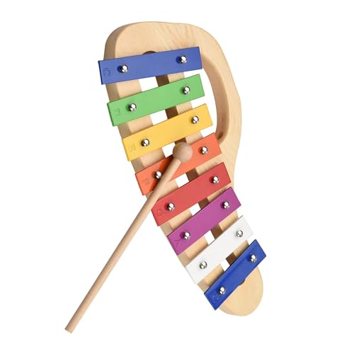 DABAUR Glockenspiel Pine wood base 8-key Glockenspiel 3mm colored aluminum plate exquisite fashionable percussion instrument