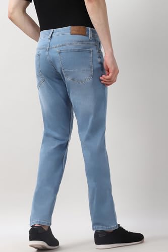 Image of Peter England Men's Regular Fit Denim Jeans for Daily Casual Wear