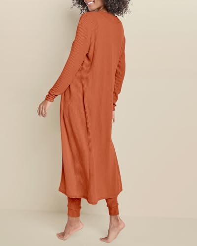 Image of Eurivicy Womens 3 Piece Lounge Set Tank Tops Pants with Long Cardigan