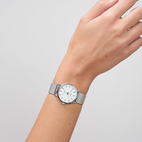 s.Oliver Damenuhr - Rund - Silber - 30 mm - Elegante Damenuhr aus poliertem Edelstahl mit Quarzwerk - 5 ATM wasserdicht - Kratzfest – Ansicht 4