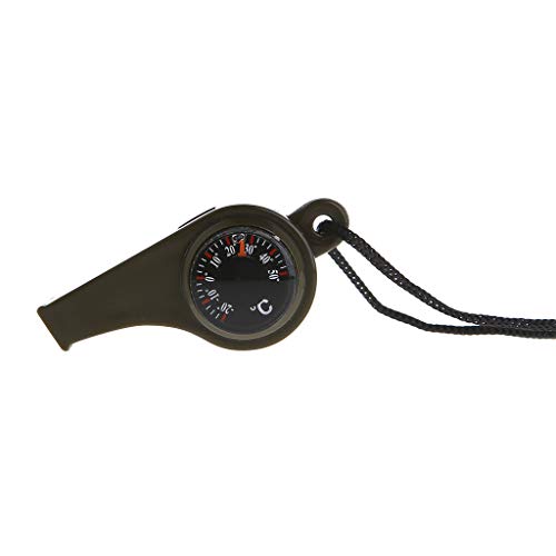 Brújula con termómetro y cordón para camping miniatura 6