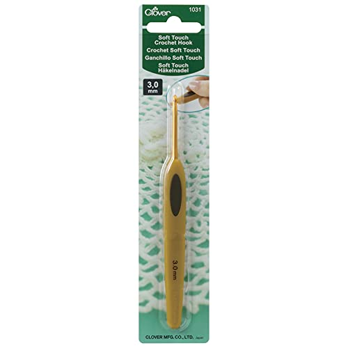Clover Softgriff Häkelnadeln 3.00 mm Größe