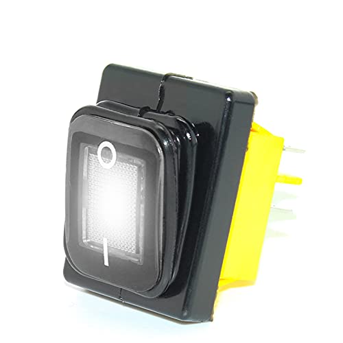 Interrupteur à bascule robuste KCD4 IP68 étanche LED bleue 24V 30A - 6