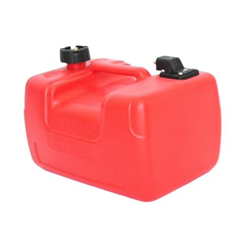 Perfeclan Boat Fuel Tank Marine Outboard Motor Fuel Tank Portable Boat Gas Tank Easy Installation Fuel Container Oil Box, Red, 12L