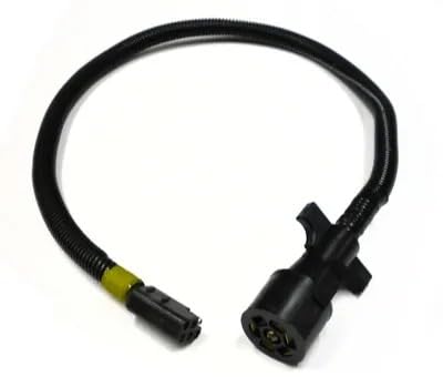 40048 6-Way To 7-Way Round Blade Plug Adapter for Truck Campers Fits/Intended for RV Pigtail/Arctic Fox40048