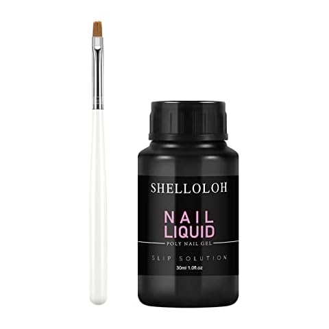 SHELLOLOH Acrylic Powder Liquid Monomer Acrylic Nail Liquid for Acrylic with Nail Brush Nail Extension Nail Art Cover