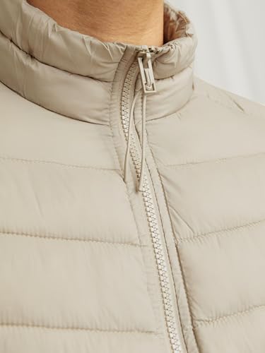 JACK & JONES Veste matelassée Jjesprint Puffer Collar Noos pour homme, Navy Blazer/Detail:true Red Stitches, L