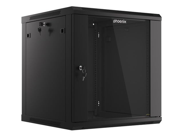 Phoenix Armario Rack 12U Negro, 600 mm de Profundidad