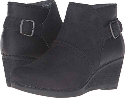 Dansko Women's Shirley Boot, Black Nubuck, 39 EU/8.5-9 M US